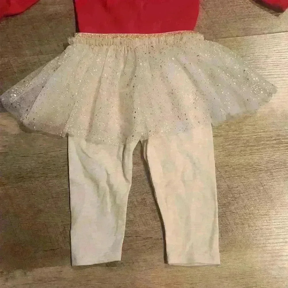 2 Piece Holiday Outfit. Top Old Navy Size 6-12 months. Bottoms Garanimals - Picture 3 of 8